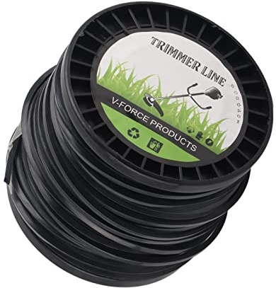ANKROYU Hilo para desbrozadora de 3,3 mm, hilo para desbrozadora cuadrado de nailon para jardín, hilo para desbrozadora, hilo para desbrozadora (50 m)