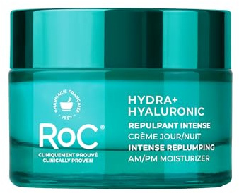 RoC Hydra+ Moisturiser – feuchtigkeitsspendende Gesichtscreme | Hyaluronsäure für alle Hauttypen | 50 ml