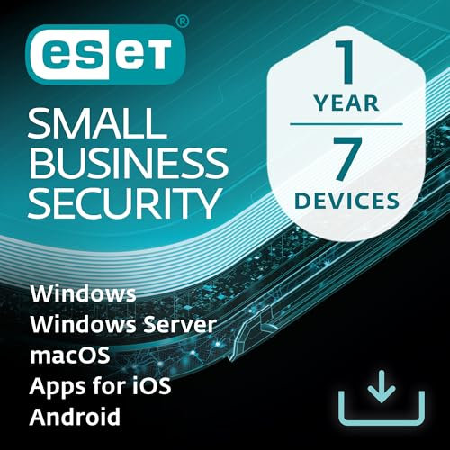 ESET Small Business Security | 7 Devices | 1 Year | Antivirus, Safe Banking, Safe Browsing, Firewall, VPN, Secure Data Encryption, Safe Server | Activation key by email