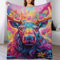 AAPZY Elch Fleece Decke, Extra Weiche Flauschige Kuscheldecken, Leichte, Gemütliche Flannel Sofadecke/Couchdecke Für Erwachsene, Wohndecke （100×130cm）
