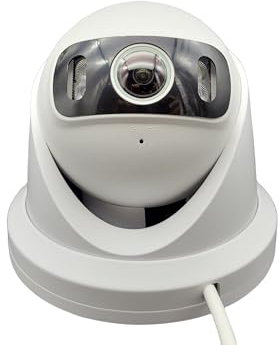 FULLWARD 2K Fisheye Security Camera, Outdoor PoE Dome IP Camera with Night Vision, IP66 Waterproof, Built-in Mic, Wide Angle View, 24/7 Recording for Home Security