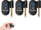 INGPARTNER A14-2 Wireless Gitarrensystem 2.4GHz 2 Modi, Daumengröße, Wiederaufladbarer Li-Akku, 100ft Reichweite, 10 Stunden, Plug & Play für Gitarre, Bass, Violine, Keyboard - Schwarz