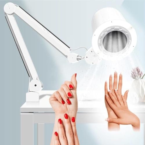 Nail Dust Collector, Upgrade Low Noise Nail Dust Machine, Nail Dust Collector Powerful Suction, Professional Dust with Reusable Filter, Dust Collector Nail Salon,Desktop