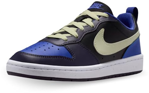 Nike Jungen Court Borough Low Recraft (Gs) Sneaker, Black/Olive Aura/Cave Purple/D, 38.5