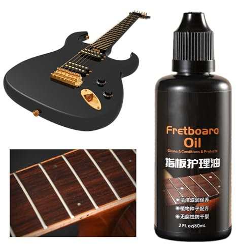 Guitar Care Lemon Oil - Griffbrettreinigeröl Kit, unvollendete Griffbrettbeauftragte | Anti -Trocknungsgitarre -Griffbrettpolierzubehör für Fingerboard, Gitarrenbörsenpflegezubehör
