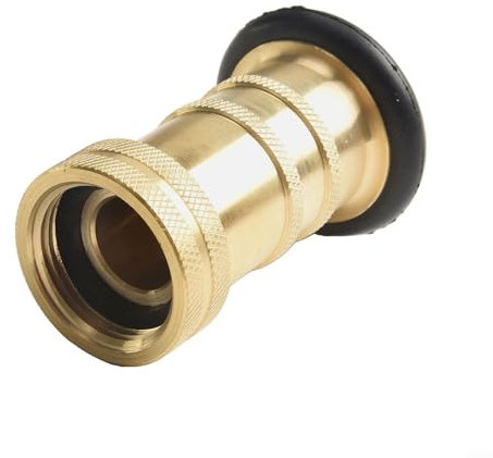 URPIZY Boquilla de manguera de bomberos de latón pesado de 1 pulgada NH/NST rosca interior de alta presión para bomberos riego jardín lavado coche versátil uso ergonómico