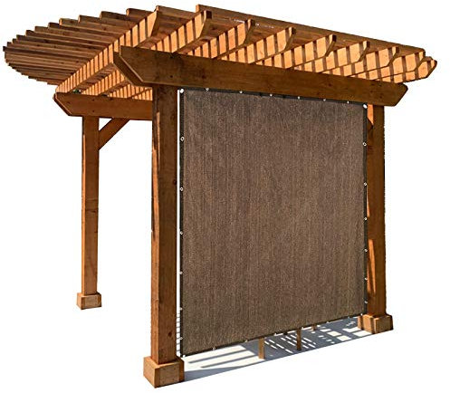Telo ombreggiante al 90% con occhielli – Rete parasole marrone per esterni, per patio, pergola o gazebo, 180 g/m², 3 x 3 m, protezione UV, copertura esterna