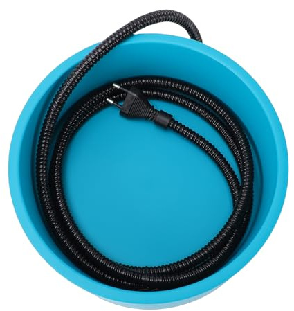 Haofy Bol d'eau Chauffant pour Chiens en Plein Air 3 2 L Grande capacité 30 W Animaux de Compagnie à Chauffage Automatique Antigel d'hiver Portable Chats Lapins Canards Camping (Prise UE)