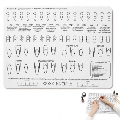 PureSphere Foldable Silicone Nail Art Mat for Manicure Table Protection | Foldable Washable Silicone Nail Mat, Non-Slip Desk Pad for DIY & Salon Nail Art