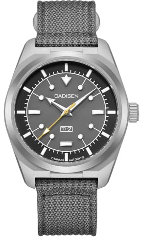 CADISEN Automatik Uhr Herren Titan TI-7 Autodyne Mechanische Automatikuhr AR Beschichtung Wasserdicht