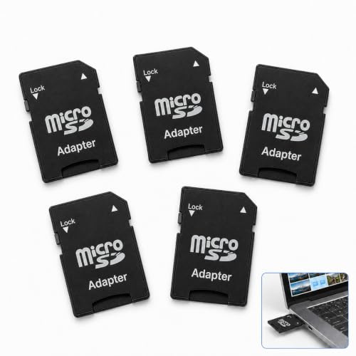 RDTOK 5 Stück Micro SD Adapter auf SD, SD Karten Adapter mit Schreibschutz