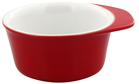 Rasierschale aus Porzellan, Rasier-Seifenschale Rot, Aurawerk f. Rasierseife, Rot