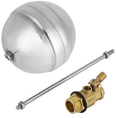 Akozon Kugelhahn DN15 G1/2 Messing Außengewinde Wassersensor Edelstahl Float Ball Wert Spülkasten Füllventil Hochdruck Kugelventil