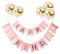 Decoration Anniversaire Bannière, Happy Birthday Ballons Anniversaire et 5 pcs Ballons de Confettis, Banniere Joyeux Anniversaire Fille Garcon Helium Décoration de Fête Anniversaire(Bannière Rose)