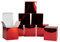 Oblique Unique® 8 Pappschachteln für DIY Adventskalender Advent Kisten Boxen Schachteln Glänzend für Weihnachten zum Basteln Befüllen Dekorieren - Farbe wählbar (Rot)