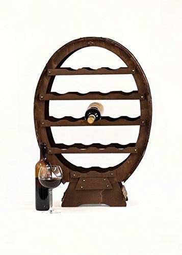 Liberoshopping Cantinetta portabottiglie Vino in Legno Botte Cantina enoteca Cucina (18 Posti)