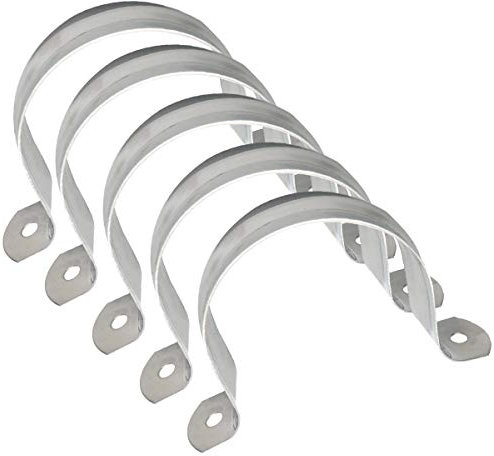 5 Stück 2,5 Zoll 2,5 Zoll Edelstahl U-Tube Clamp Verbindungsring Schlauchklemme Klemmen Rohrhalter Edelstahl Rohr Strap Spannclip Heavy Duty starre Rohrschelle Befestigungsschelle (73 mm)