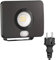 ledscom.de LED Gartenstrahler WEGA für außen, IP44, Bewegungsmelder, Stecker, schwarz, 11,9 W, 880lm, weiß