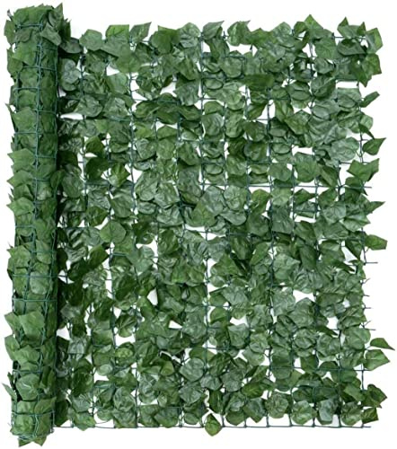 IVY 3 m x 2 m SD20258 Künstliche Efeu-Hecke, Sichtschutz auf Rolle, Gartenzaun, Balkon