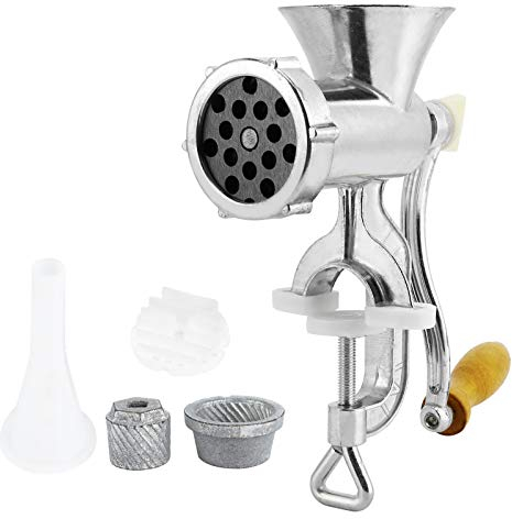 BuyWeek Tritacarne Manuale, Macina Carne in Lega di Alluminio Insaccatrice per Salsiccia per Carne Salsiccia Verdure Salse