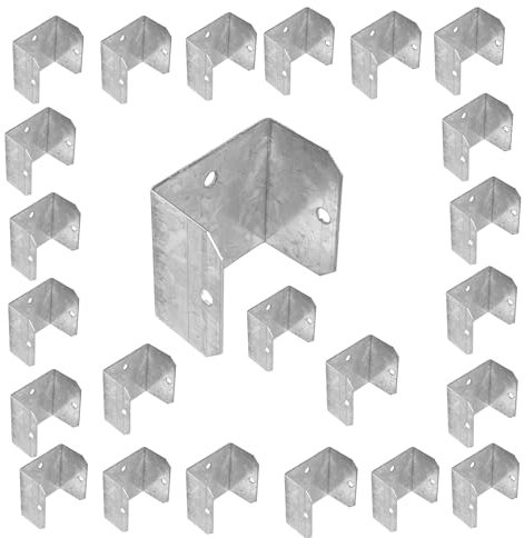 Lot de 24 clips de fixation en U pour clôture et treillis 47 mm