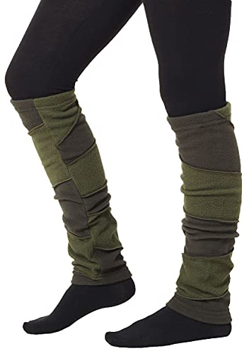 PUREWONDER Damen Stulpen Beinstulpen Fleece Beinwärmer Modell Nr. 27 Grün