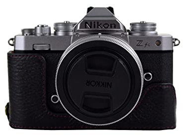 Rieibi Kameratasche aus echtem Leder für NIKON Z, FC, ZFC, Zfc, Schwarz , Retro