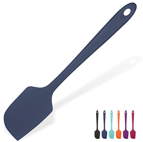 U-Taste Grande Spatule en Silicone: 315℃ Résistant à la Chaleur Maryse Grattoir Flexible et Antiadhésif, Ustensile de Cuisine pour la Cuisson pour Mélanger Remuant Raclant (29cm, bleu nuit)