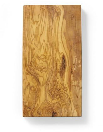 HENDI Planche à découper, plateau de service, plateau à fromage, en bois d'olivier, rectangulaire, ca. 350x180x(H)18mm