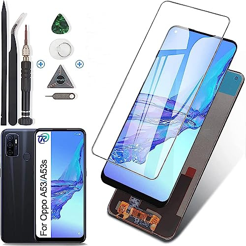 RongZy para OPPO A53 / A32 / A33 (2020) / A53S LCD+Pantalla Táctil Digitalizador Asamblea Reemplazo +Reparación Herramientas(Negro)