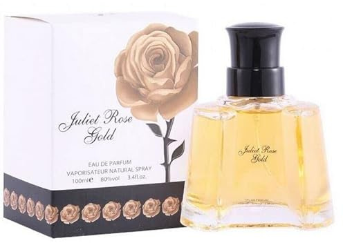 Modaleo Genuine Fragrance Range for Men's and Women's Unisex Eau De Toilette, Eau De Perfume fresh Spray after Shave Quality Products in very outstanding price. (JULIET ROSE GOLD EAU 100ML)