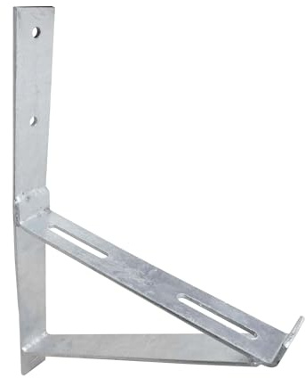 DAPRONA Laufroststütze für Dachtritt und Laufrost, Wandmontage Silber 25cm, Dachtritte für Schornsteinfeger, sicherer Kamin-Zugang