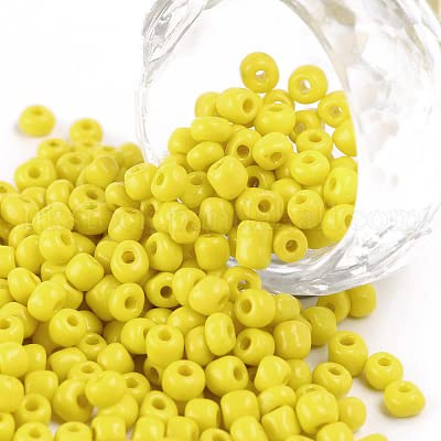 Handicraft Emporium | Glass Seed Beads | Round | 3mm | Approx 50g | Yellow