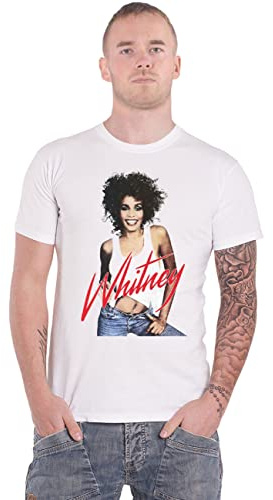 Whitney Houston T Shirt Wanna Dance Photo Official Mens White