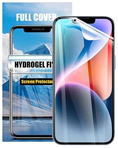 LOOKSEVEN 3 Pack Hydrogel Film Transparent Soft TPU Screen Protector Compatible with iPhone 14 Plus High Sensitivity Protective Film (Not Tempered Film)
