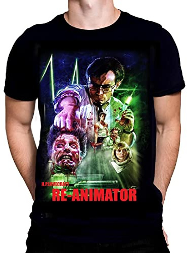 Re-Animator T-Shirt Noir pour Homme Gothique Horror Halloween Fashion Tshirt Affiche de Rick Melton