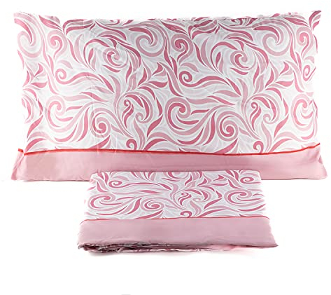 MY HOUSE - BIANCHERIA PER LA TUA CASA - Completo Letto Microfibra | Anallergico e Traspirante | Facile da Lavare e Non Necessita Stiratura, Rosa, Matrimoniale, Microfibra