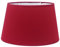 Lampenschirm Stofflampenschirm in Leinenoptik Oval für E14/E27 Fassung H 17.5 cm (rot)