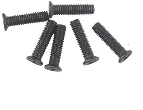 6pcs Fixing Screw Socket Cap Left Hand Thread Screw Bolt Black Drill Chuck Shank Adapter Screw(M6x22mm)