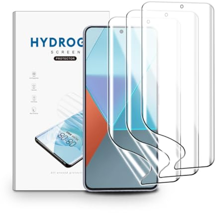 nvskvd Film Hydrogel pour Xiaomi Redmi Note 13 Pro, 3 Pièces TPU Film Protection Écran HD Clair Doux Transparent Film de Protection d'écran