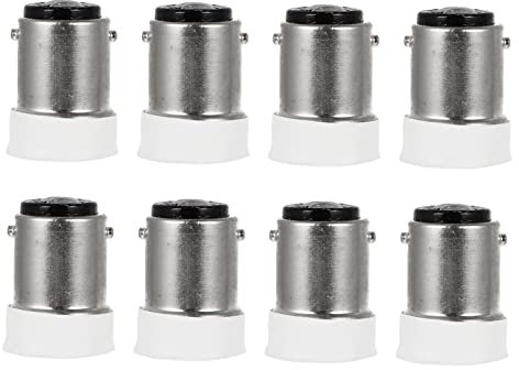 Mikikit 8 Stück B15 Auf E14 Lampenfassung Adapter Kupfer Glühbirne Wechsler Lampenfassung Glühbirne B15 Lampenkopf Make-Up E14 Retro-Lampe B15 Auf E14 Lampe Adapter Adapter