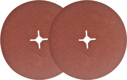 Profi Korund Schleifpapier 180mm Klett für Schleifmaschine, Exzenterschleifer, Winkelschleifer. Präzise Schleifarbeiten auf Holz, Metall und Kunststoff. Schleifscheiben in Körnung 80 (50 Stück)