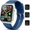 uaue Montre Connectée Homme Femme avec Appel Bluetooth, 1.85 Smartwatch, 113+ Sportifs Moniteur de Sommeil/Podometre/Cardiofréquencemètre, Montre Fitness Tracker Etanche IP68 pour Android iOS Bleu