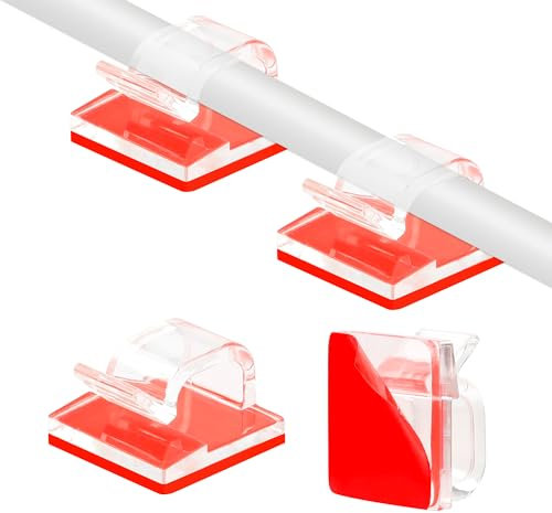 Attache Cable Adhesif,Clips Cable,Cable Management,Attache Cable,Serre Cable,Range Cable,Range Cable Bureau,50 Pièces Cache Cable Bureau,Organisateur De Bureau,Fixation Murale Sans Percer,Clip Cable