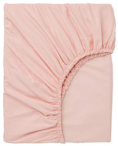 DVALA Drap Housse 180x200 cm Rose Clair