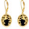 VONALA 925 Sterling Silber Kolibri Ohrringe Schwarz Onyx Leverback Blume Ohrringe Teardrop Schmuck Geburtstag Geschenke für Frauen Mädchen