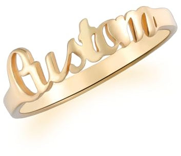 OTXIXTO Personalisierte 925er Sterlingsilber Namensringe für Frauen Roségold/Silber/Gold Ring mit Namen Personalisierter Namensring für Freundin Ehefrau Weihnachten Muttertag (1 Namensring, Größe 65)