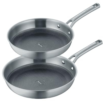 Berndes Pfannen Set Tricion Resist 2 tlg. – Bratpfanne 24 cm & 28 cm -Hochwertige Antihaftbeschichtung – Kratzfest & Backofengeeignet - Induktion geeignet - 3-Schicht Aufbau - Edelstahl Stiel