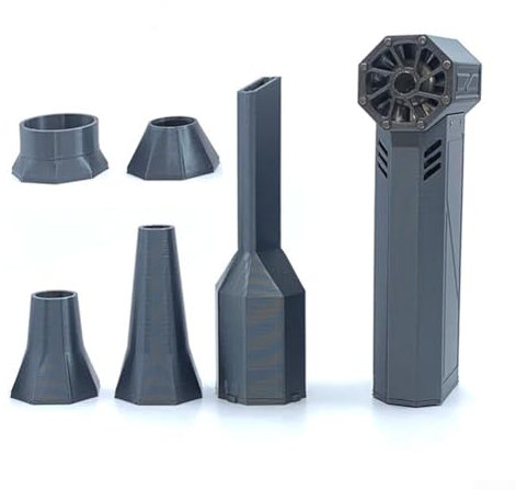 Whychstore Tragbarer Turbo-Ventilator für den Außenbereich, verstellbar, multifunktional, 110.000 U/min, Mini-Turbo-Jet-Ventilator, Turbofan mit Spitzenwind(B)