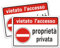 2pz Cartello Proprieta Privata vietato l accesso Metallo, Cartelli Alluminio Targa Riflettente 30cm x 20cm, Impermeabile e Resistente ai Raggi UV